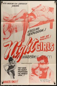 7m110 NIGHT GIRLS 1sh 1958 Patterson & 50 beautiful dolls gave oldest profession a new look, rare!