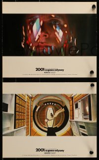 7m011 2001: A SPACE ODYSSEY group of 5 color English FOH LCs 1968 Dullea & Lockwood in Cinerama!