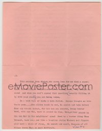7m095 LOUISE BROOKS letter 1960 typed & hand signed by her to film critic Jan Wahl, great content!