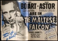 7m157 MOTION PICTURE HERALD exhibitor magazine September 27, 1941 2pg ad for The Maltese Falcon!