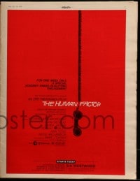 7m159 VARIETY exhibitor magazine December 18, 1979 Saul Bass hanging telephone ad for Human Factor