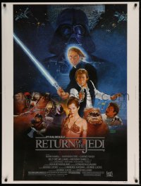 7p021 RETURN OF THE JEDI style B 30x40 1983 George Lucas classic, Hamill, Harrison Ford, Sano art!