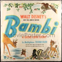 7p002 BAMBI style A 6sh 1942 Walt Disney cartoon classic, art with Thumper & Flower, ultra rare!