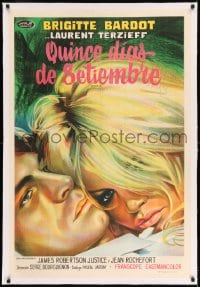 7p240 TWO WEEKS IN SEPTEMBER linen Argentinean 1967 best different art of sexy Brigitte Bardot!