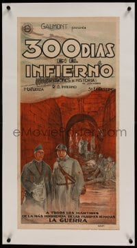 7p241 VERDUN VISIONS D'HISTOIRE linen Argentinean 1928 art of weary French World War I soldiers!