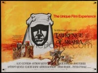 7p044 LAWRENCE OF ARABIA British quad R1970 David Lean, Peter O'Toole, Winner of 7 Academy Awards!