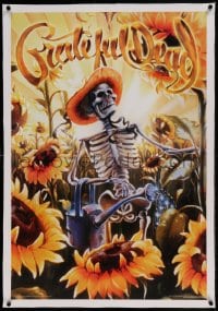 7p272 GRATEFUL DEAD linen 25x36 Canadian commercial poster 2013 Biffle art of skeleton & flowers!