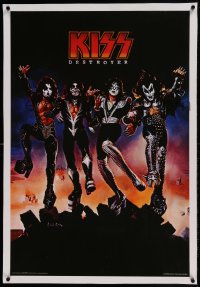 7p275 KISS linen 25x36 Canadian commercial poster 2015 Ken Kelly art for their Destroyer album!
