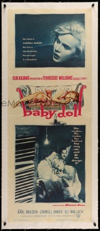 7p116 BABY DOLL linen insert 1957 Elia Kazan, classic image of sexy troubled teen Carroll Baker!