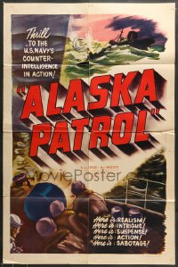 7r027 ALASKA PATROL 1sh 1949 Richard Travis, Helen Westcott, US Navy!