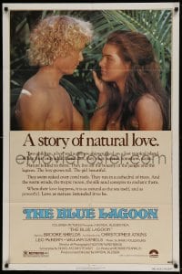 7r101 BLUE LAGOON 1sh 1980 sexy young Brooke Shields & Christopher Atkins!