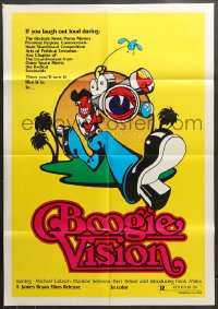 7r112 BOOGIEVISION 25x36 1sh 1970s James Bryan directed wacky comedy, Frank Millen, cool art!