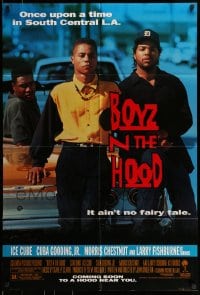 7r116 BOYZ N THE HOOD advance DS 1sh 1991 Cuba Gooding Jr., Ice Cube, directed by John Singleton!