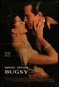 7r127 BUGSY int'l 1sh 1991 close-up of Warren Beatty embracing Annette Bening!