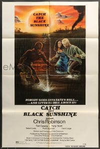 7r146 CATCH THE BLACK SUNSHINE 1sh 1972 Chris Robinson, Ted Cassidy, wild action artwork!