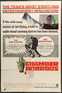 7r151 CHAMBER OF HORRORS 1sh 1966 so terrifying a built-in audio-visual warning system was devised
