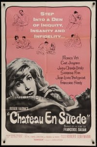 7r156 CHATEAU EN SUEDE 1sh 1964 Roger Vadim, wonderful art and images of Monica Vitti, Brialy!