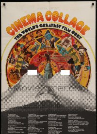 7r160 CINEMA COLLAGE film festival 1sh 1970s cool image of classic film stars over naked woman!