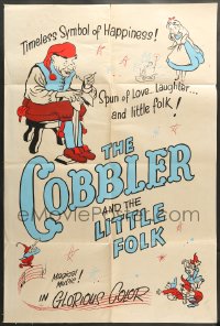 7r170 COBBLER & THE LITTLE FOLK 1sh 1958 fantasy cartoon, very Walt Disney-like art!