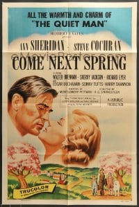 7r173 COME NEXT SPRING 1sh 1956 Ann Sheridan & Steve Cochran in the warmest happiest picture!