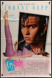 7r196 CRY-BABY DS 1sh 1990 directed by John Waters, Johnny Depp is a doll, Amy Locane