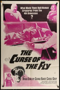 7r198 CURSE OF THE FLY 1sh 1965 English monster sequel, 1/2-human creatures from the 4th dimension