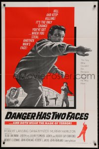 7r200 DANGER HAS TWO FACES 1sh 1967 Robert Lansing couldn't die because he stole a dead man's face!