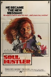 7r214 DAY THE LORD GOT BUSTED 1sh R1975 Burt Topper directed, Fabian, The Soul Hustler!
