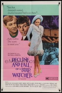 7r223 DECLINE & FALL OF A BIRD WATCHER 1sh 1969 Genevieve Page is sexy and wants to meet you!