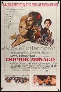 7r249 DOCTOR ZHIVAGO 1sh R1971 Omar Sharif, Julie Christie, David Lean English epic, Terpning art!