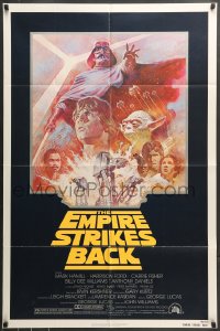 7r274 EMPIRE STRIKES BACK NSS style 1sh R1981 George Lucas classic, Mark Hamill, Ford, Tom Jung art!