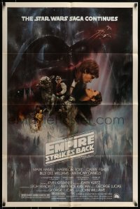 7r273 EMPIRE STRIKES BACK NSS style 1sh 1980 classic Gone With The Wind style art by Kastel, NSS printing!