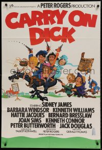 7r141 CARRY ON DICK English 1sh 1974 Sidney James, Windsor, Gerald Thomas English comedy!