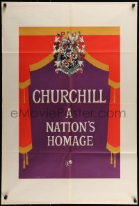 7r159 CHURCHILL A NATION'S HOMAGE English 1sh 1965 about the life of Winston Churchill!
