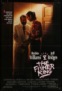 7r302 FISHER KING DS 1sh 1991 Jeff Bridges & Robin Williams searching for sanity!