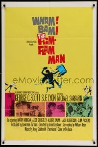 7r308 FLIM-FLAM MAN 1sh 1967 different Grinsson art of George C. Scott, Sue Lyon & Sarrazin!