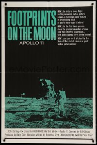 7r313 FOOTPRINTS ON THE MOON 1sh 1969 the real story of Apollo 11, cool image of moon landing!