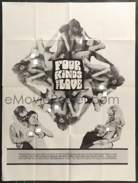7r318 FOUR KINDS OF LOVE 1sh 1970s an experiment in the ultimate concept of erotic involvement!