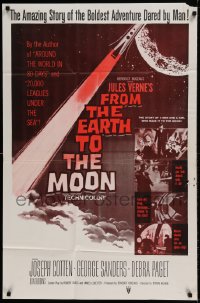 7r331 FROM THE EARTH TO THE MOON military 1sh R1960s Jules Verne's boldest adventure dared by man!