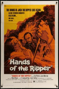 7r376 HANDS OF THE RIPPER 1sh 1972 Hammer horror, Jack the Ripper kills again through his daughter