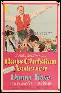 7r378 HANS CHRISTIAN ANDERSEN style A 1sh 1953 cool montage of Danny Kaye, Zizi Jeanmarie & cast!