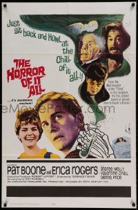 7r411 HORROR OF IT ALL 1sh 1964 Pat Boone, just sit back and howl at the chill of it all!