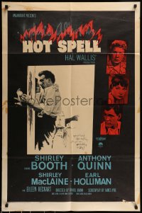 7r415 HOT SPELL 1sh 1958 Shirley Booth, Anthony Quinn, Shirley MacLaine