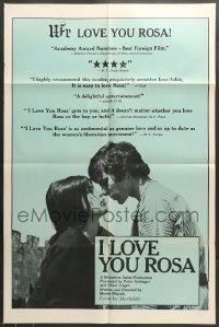 7r424 I LOVE YOU ROSA 1sh 1973 directed by Moshe Mizrahi, Michael Bat-Adam, Levana Finkelstein!