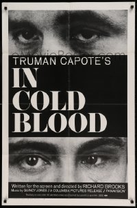 7r432 IN COLD BLOOD 1sh 1968 Richard Brooks directed, Robert Blake, Scott Wilson, Truman Capote!