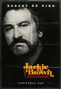 7r451 JACKIE BROWN teaser 1sh 1997 Quentin Tarantino, great close portrait of Robert De Niro!