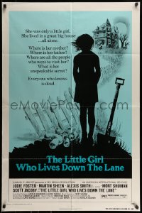 7r503 LITTLE GIRL WHO LIVES DOWN THE LANE 1sh 1977 Jodie Foster has an unspeakable secret!
