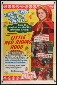 7r508 LITTLE RED RIDING HOOD 1sh 1963 the magic world of the Brothers Grimm!
