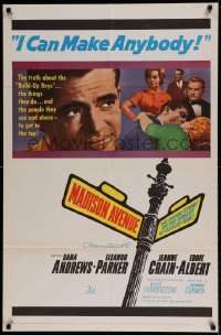 7r532 MADISON AVENUE 1sh 1961 Dana Andrews wants Eleanor Parker to be nice to him!