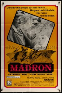 7r533 MADRON 1sh 1970 tough guy cowboy Richard Boone & pretty nun Leslie Caron!